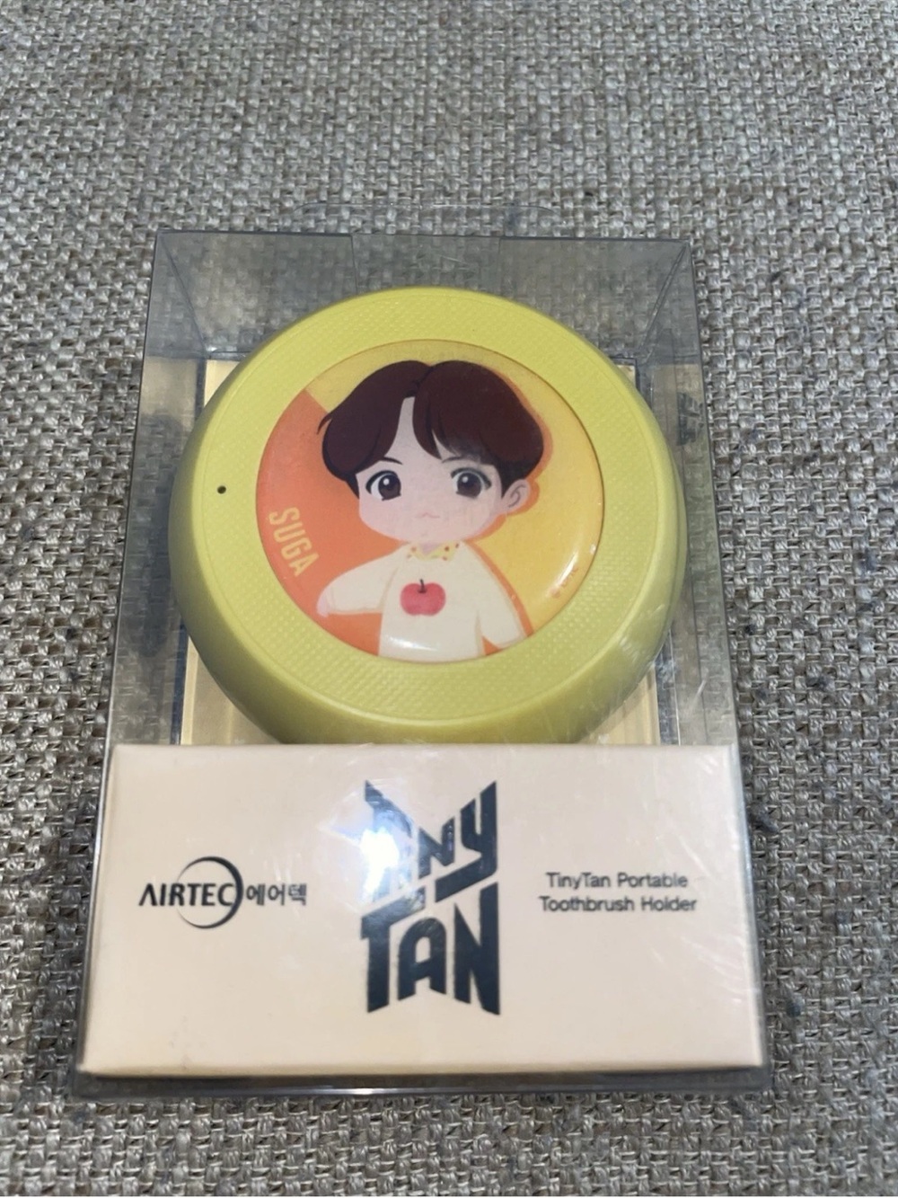 TinyTAN BTS Portable Toothbrush Case - Yellow Suga Design